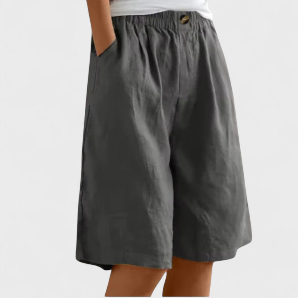 Women's Summer Shorts | Elastic Waist & Relaxed Wide Leg Fit