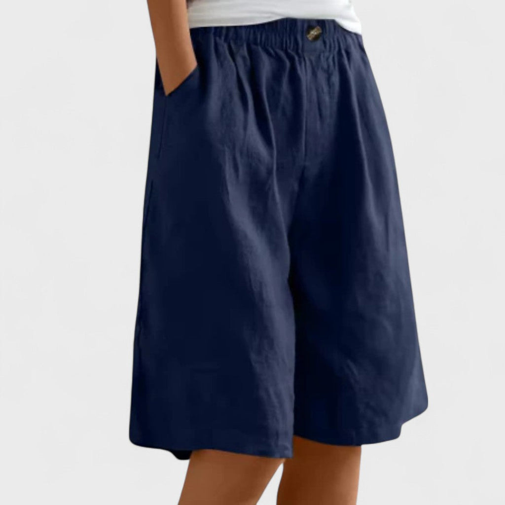 Women's Summer Shorts | Elastic Waist & Relaxed Wide Leg Fit