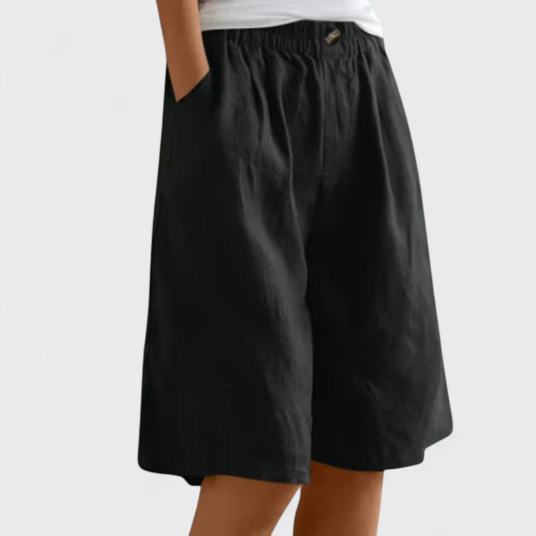 Women's Summer Shorts | Elastic Waist & Relaxed Wide Leg Fit