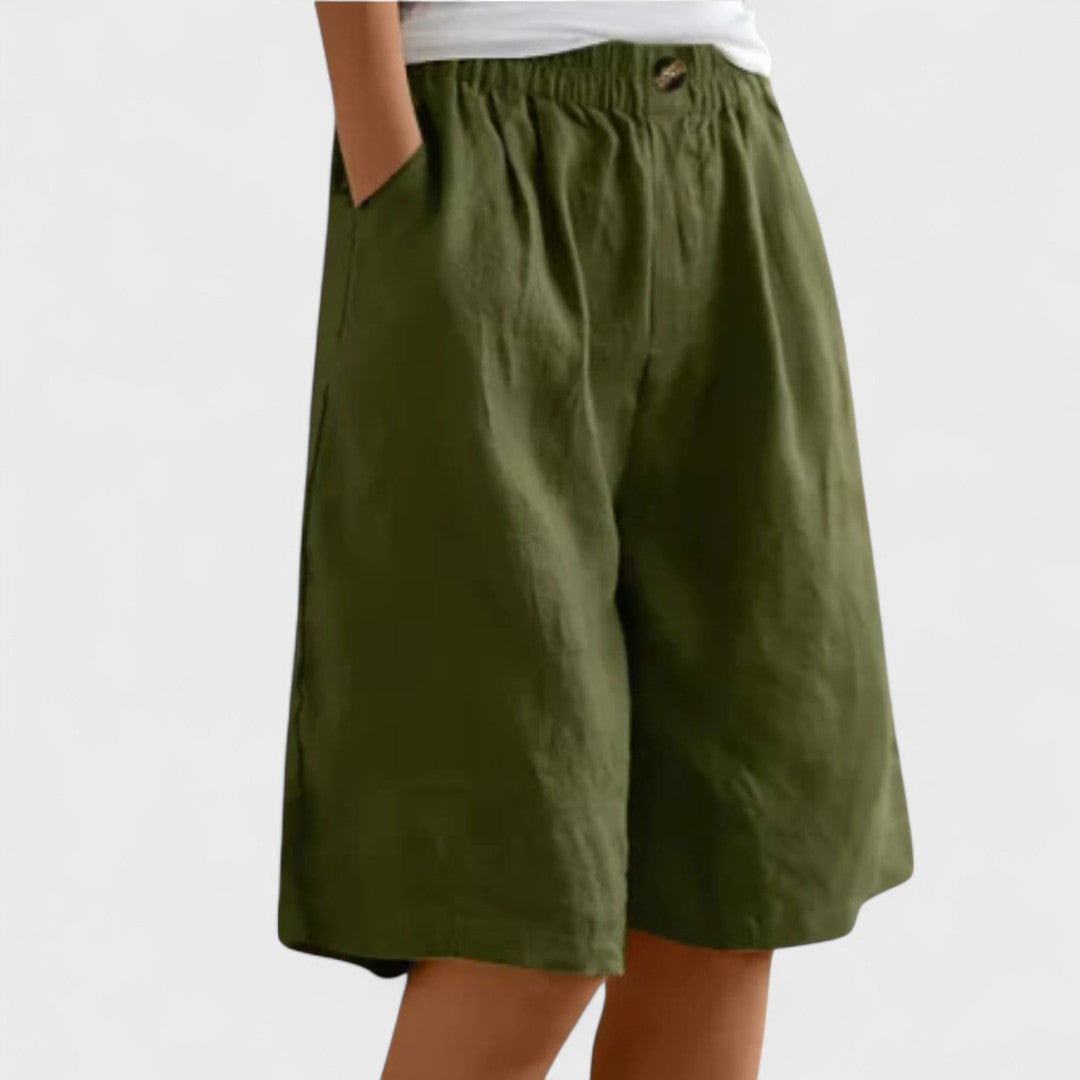 Women's Summer Shorts | Elastic Waist & Relaxed Wide Leg Fit