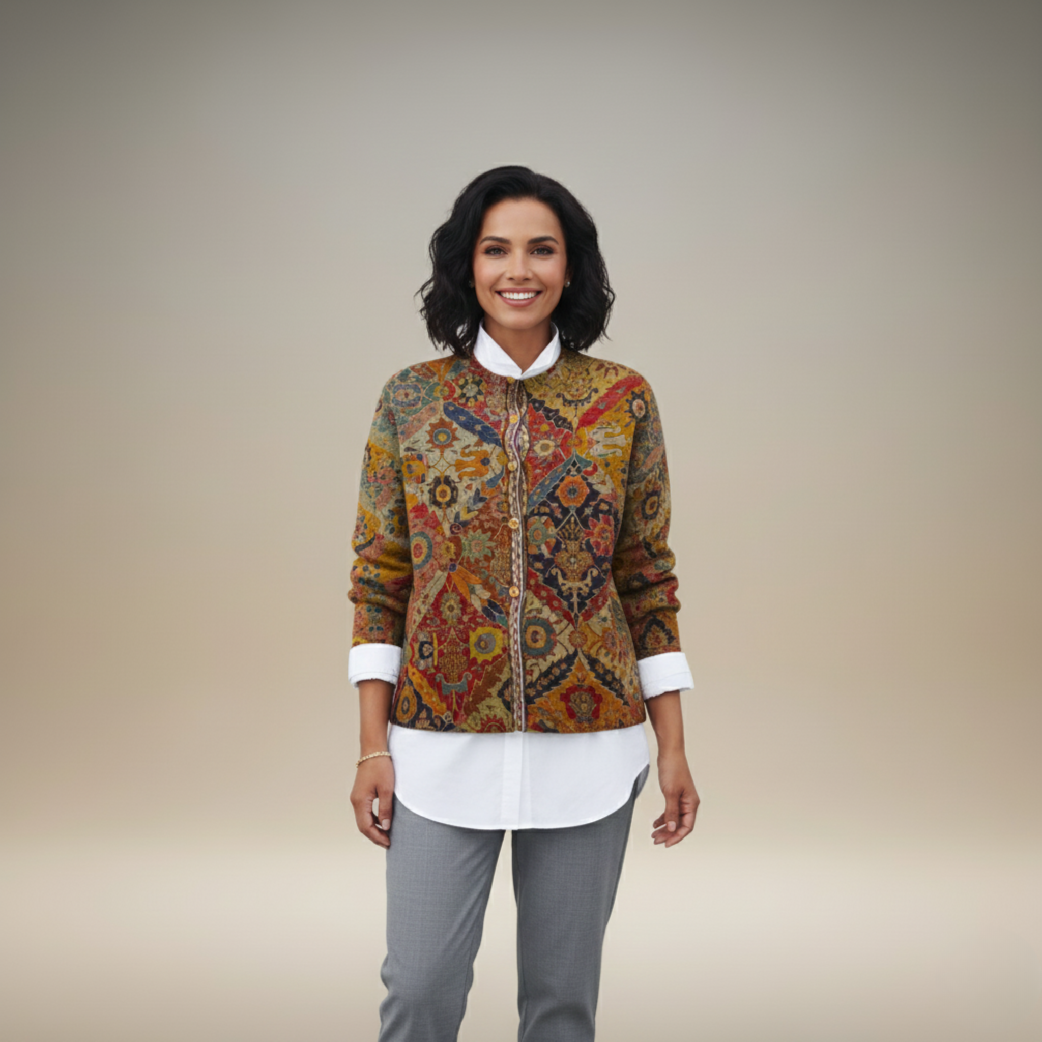 Olivia | Cozy Vintage Patchwork Cardigan