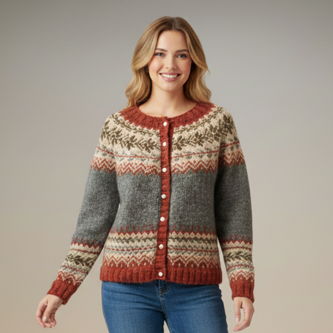 Emily | Vintage Cozy Button Cardigan for Women